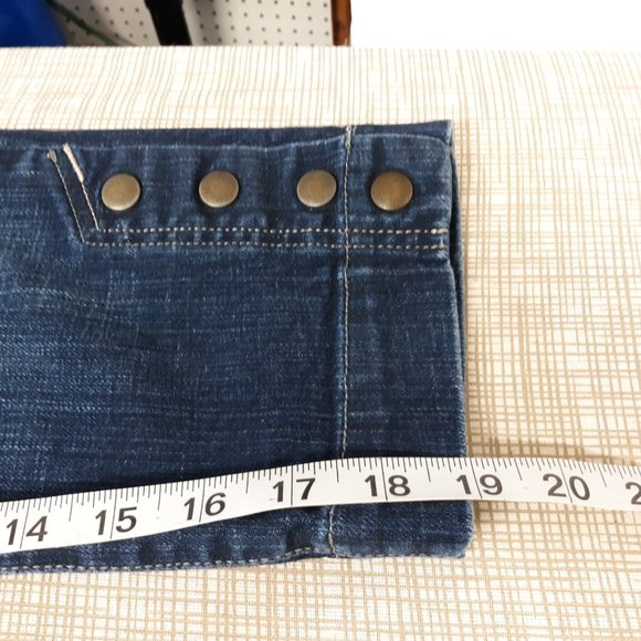 Lucky Brand Women's Crop Jeans Size 6/28 Legionnaire Ankle Snaps Dark Wash Blue - Picture 13 of 16